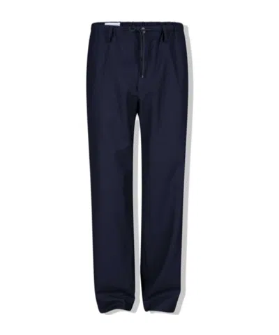Dries Van Noten Belt Loop Casual Pants In Blue