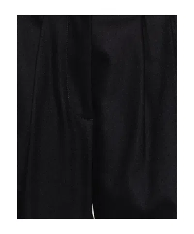 Pt Torino Cropped Wide-leg Trousers With Clean Waistband In Black