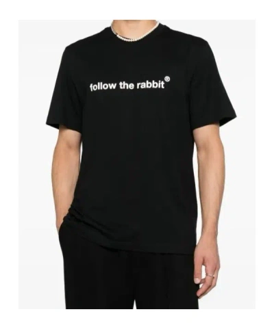 Msgm Follow The Rabbit T-shirt In Black