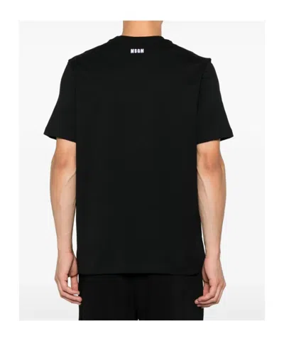 Msgm Follow The Rabbit T-shirt In Black