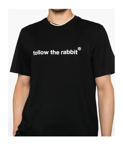 Msgm Follow The Rabbit T-shirt In Black