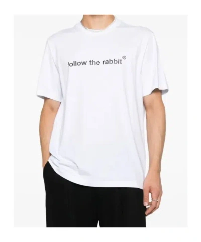 Msgm Follow The Rabbit T-shirt In White