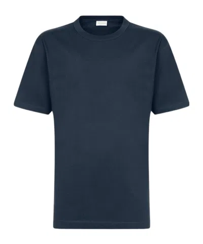 Dries Van Noten Cotton Crew Neck T-shirt In Blue