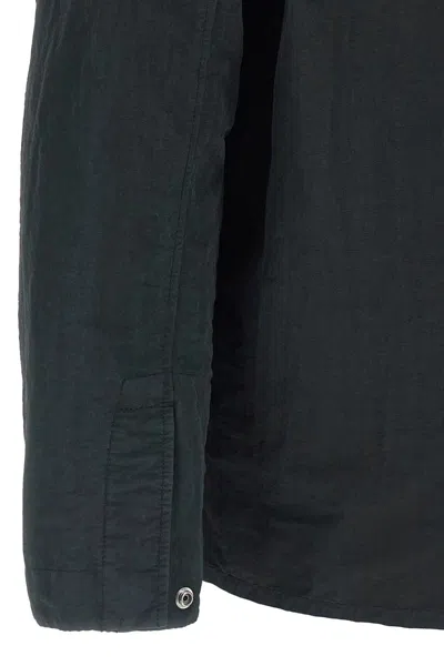 Stone Island Black 1200020 Wrinkled Corduroy 500-tc Jacket In Black