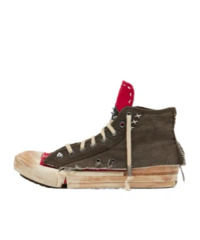 Maison Margiela High-top Sneakers Featuring Contrast Stitching In Brown