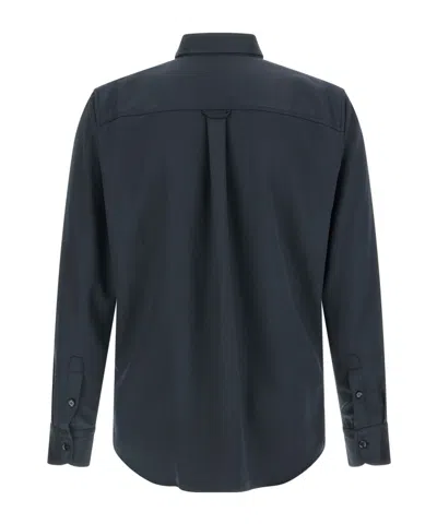 Brioni Utility Shirt With Buttoned Cuffs And Pockets In Blue