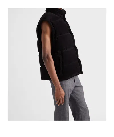 Prada Long-sleeved Cotton Jacket In Black