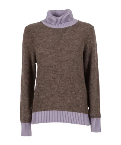 K-way Grazay Turtleneck Sweater In Brown