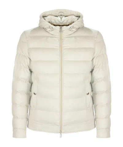 Eleventy Welt-pockets Padded Jacket In White