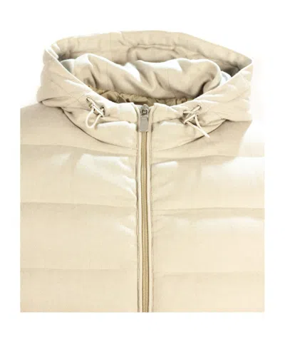 Eleventy Welt-pockets Padded Jacket In White