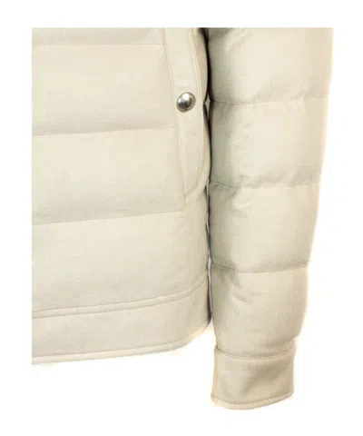 Eleventy Welt-pockets Padded Jacket In White