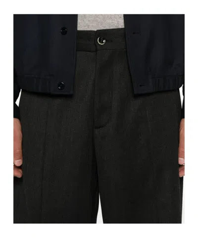 Nine In The Morning Relaxed-fit Black Trousers With Pleated Front Design In Black