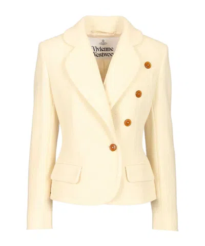 Vivienne Westwood Georgia Jacket Jackets White In Neutral