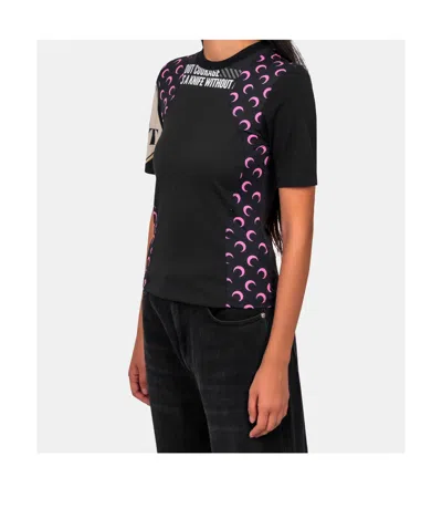 Marine Serre T-shirt Graphique In Black