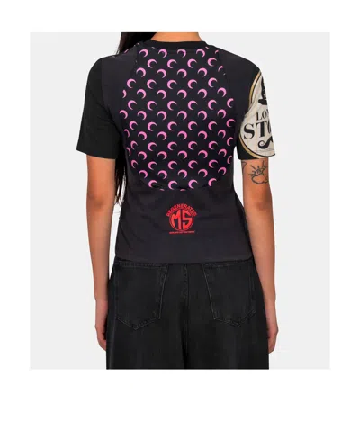 Marine Serre T-shirt Graphique In Black
