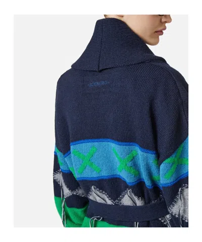 Iceberg Geometric Pattern Sweater In Multi