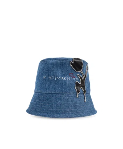 Marni Denim Hat In Blue