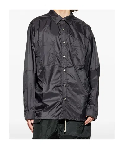 Rick Owens Drkshdw Buttoned Pocket Overshirt In Black