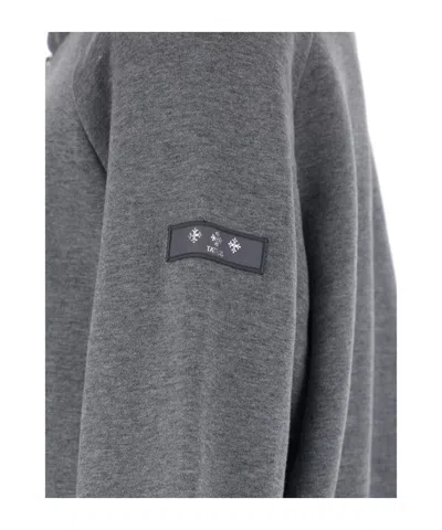 Tatras Baccaro Grey Sweatshirt With Hood And Logo Patch On The Sleeve In Cotton Man In Gray