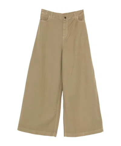 Alysi Belt Loop Casual Pants In Neutral