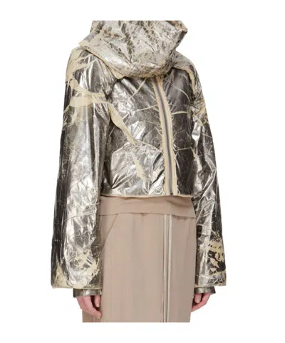 Rick Owens Drkshdw Silver Concordians Convertible Jacket In Brown