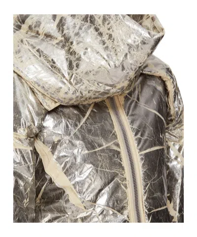 Rick Owens Drkshdw Silver Concordians Convertible Jacket In Brown