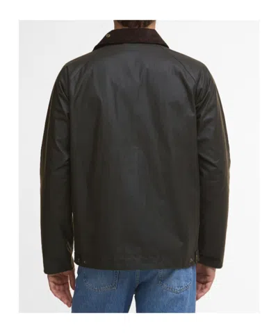 Barbour Bedale Short Waxed Jacket In Green