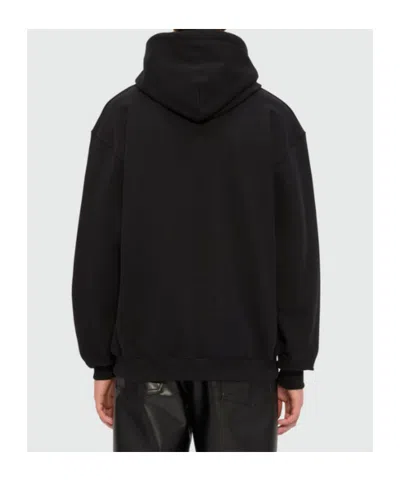 Msgm Sketched Bunnies Print Hoodie In Black
