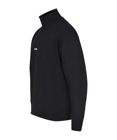 Msgm Sweatshirt With Micro Logo In Black
