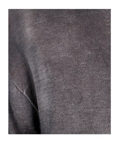 Md75 Regular Crew Neck Sweater With Ribbed Neck In Gray