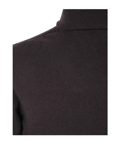 Md75 Cashmere Turtle Neck Sweater In Brown