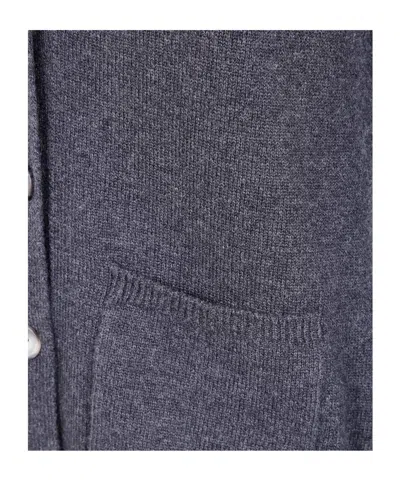 Anneclaire Wool & Cashmere Fitted Cardigan In Gray