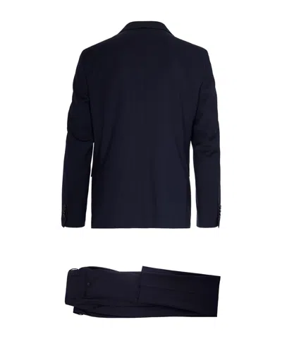 Manuel Ritz Notched-lapel Single-breasted Suit In Blue