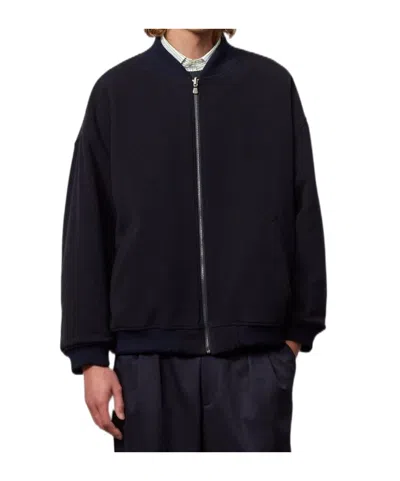 Massimo Alba Zippered Casual Jacket In Black