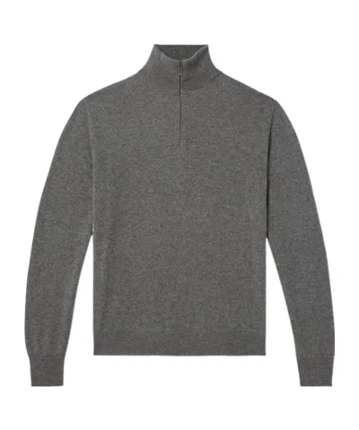 Massimo Alba Long-sleeved Stand-up Collar Pullover In Gray