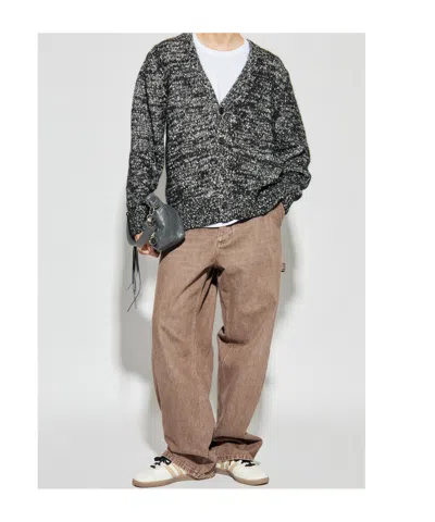 Officine Generale Long Sleeve Cardigan In Black