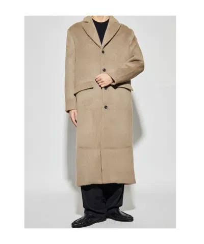 Samsoe & Samsoe Single-breasted Coat In Brown
