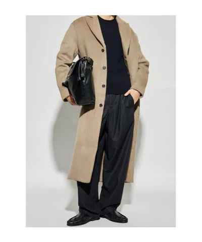 Samsoe & Samsoe Single-breasted Coat In Brown