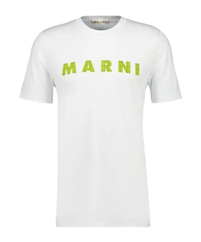 Marni Short-sleeve Cotton T-shirt In White