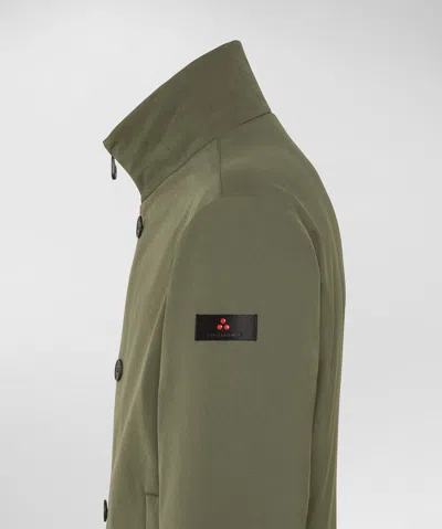 Peuterey Recycled Fabric Double-breasted Blazer In Green