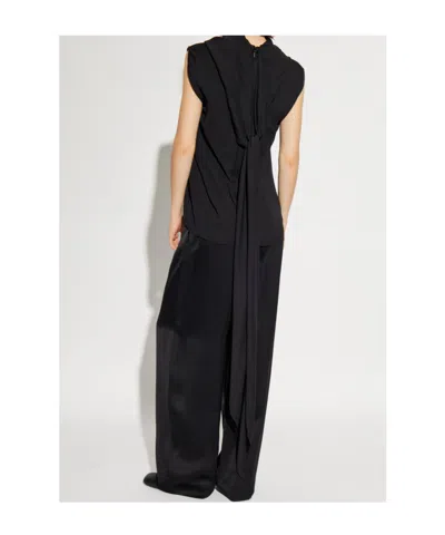 Lanvin Draped-detail Blouse In Black