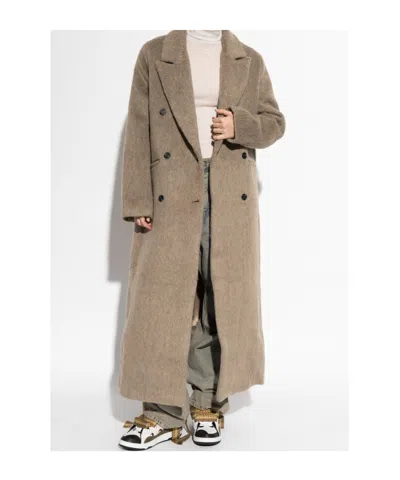 Samsoe & Samsoe Sajilla Double-breasted Coat In Neutral
