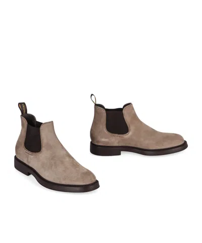 Doucal's Elastic-panel Suede Chelsea Boots In Brown