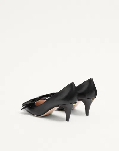 Valentino 65mm Bowow Kidskin Pumps In Black