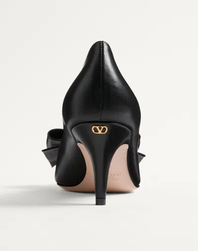 Valentino 65mm Bowow Kidskin Pumps In Black