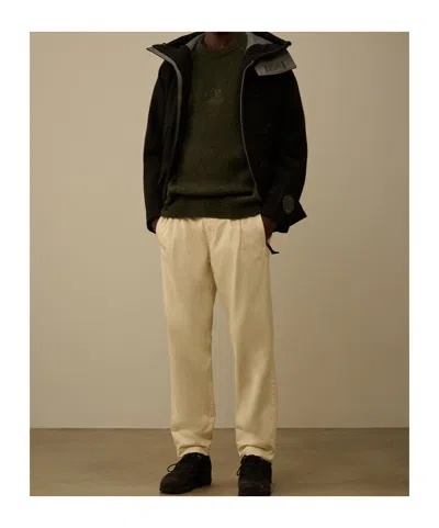 C.p. Company Pleated Trousers In Brown