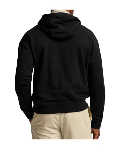 Ralph Lauren Polo Bear Cotton-cashmere Fleece Hoodie In Black