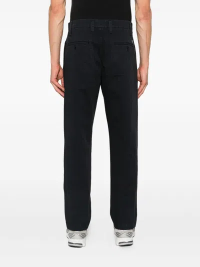 C.p. Company Pleated Cotton Trousers In Black