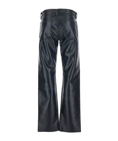 Agolde Recycled Leather Kick Boot With Modern Silhouette In Black