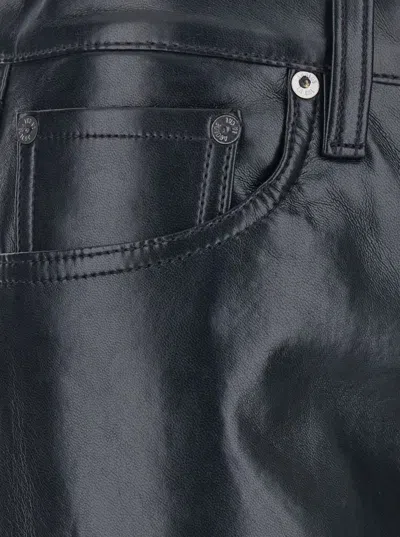 Agolde Recycled Leather Kick Boot With Modern Silhouette In Black